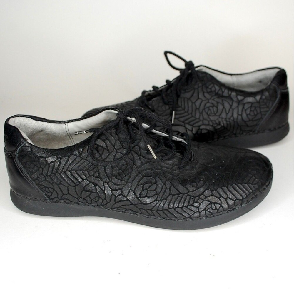 Alegria Essence ESS-586 Women's Black Textured Leather Shoes Size EU 39 US 9-9.5